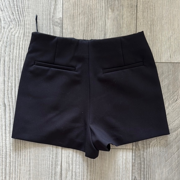 Zara Black Skorts Asymmetrical Wrap Design - Picture 4 of 4